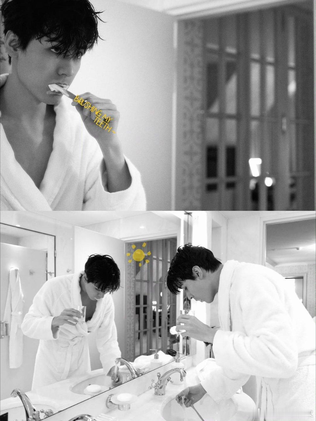龚俊刷牙我也要看吗不是，龚俊你这刷牙都这么好看真的合理吗？工作室快多更点，这种饭