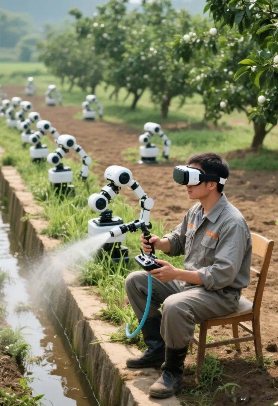 未来的某一天 会这样吗？
连种地都要被机器人“包圆”了！以后咱去田里，看不到农民