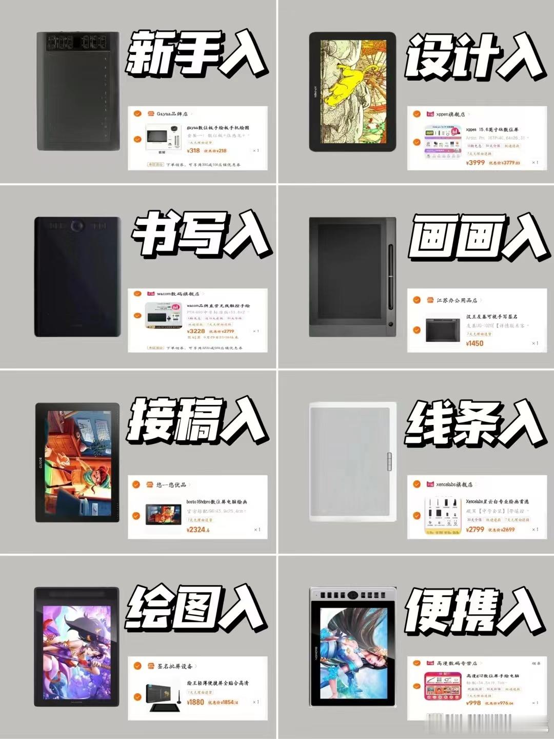 哪款数位板好用想学板绘刚入坑的小白都会纠结什么数位板好，今天整理了几款希望对大家