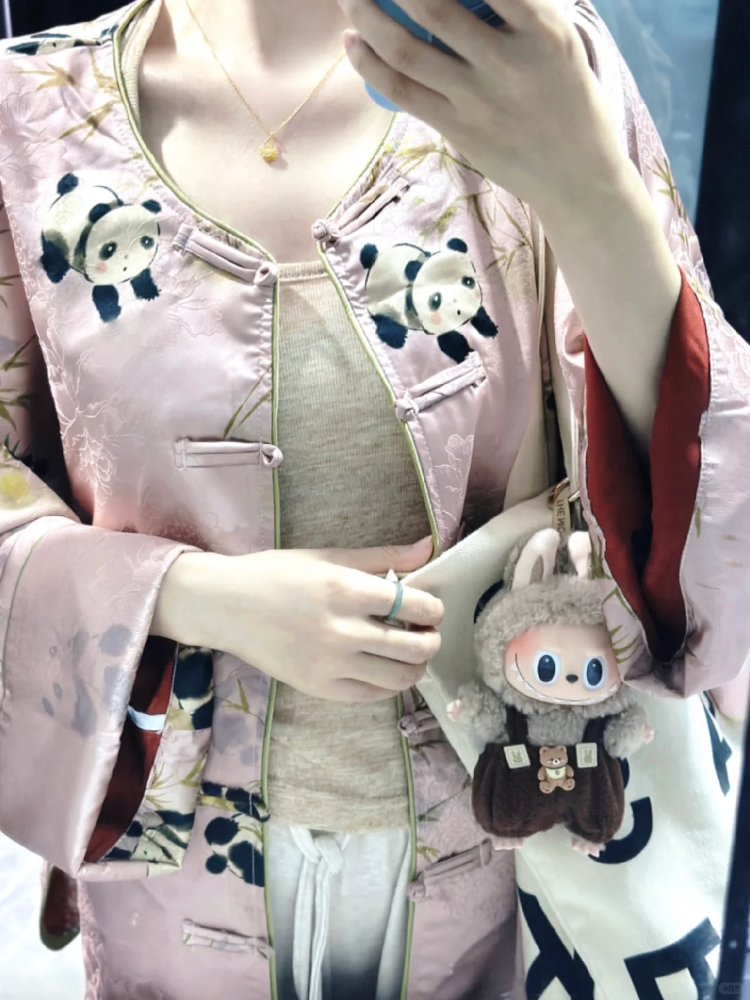 温柔的熊猫外套买家秀｜一眼爱上的少女感