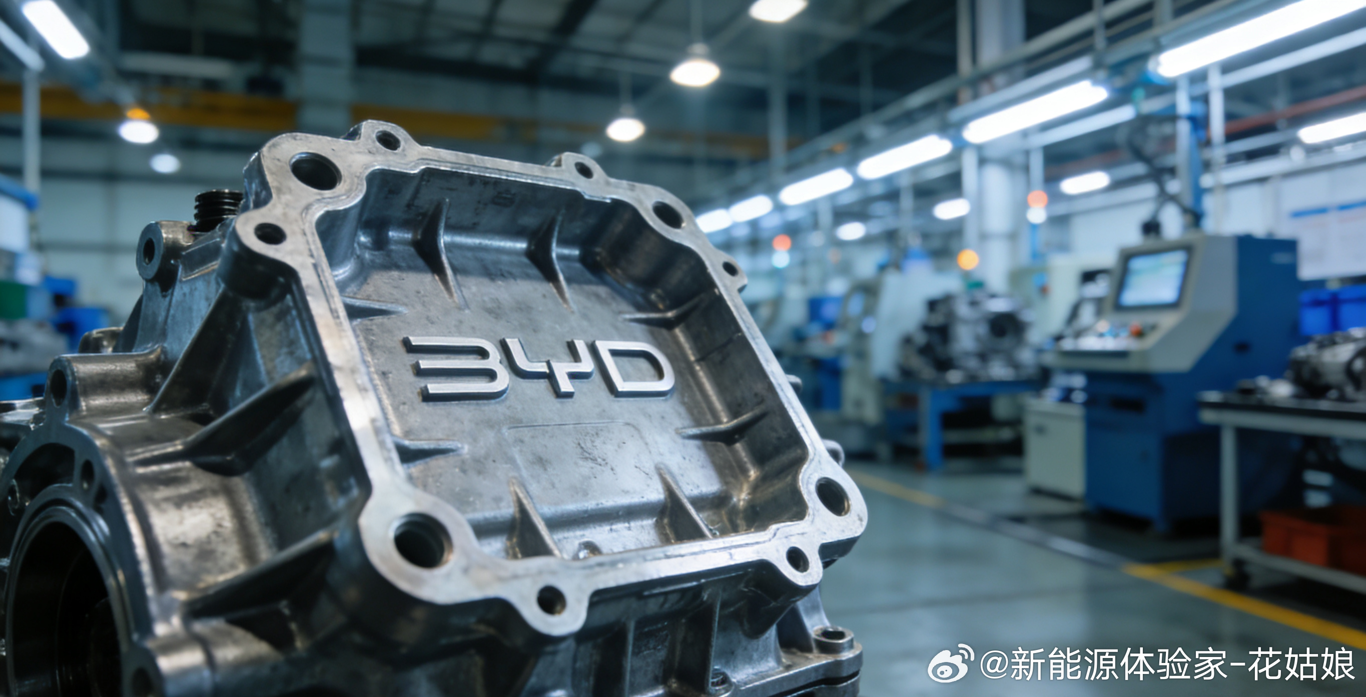比亚迪DMO加强版压铸件 · 鸿图武汉基地试制。轻量化+高强度+一体化，直接把动