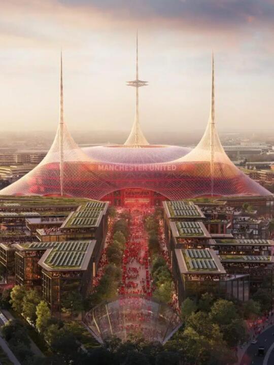 曼联建10万人球场🔥这效果图还挺沙特风