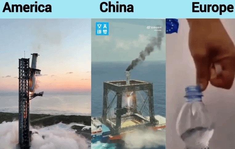 尖端科技看中美，两国研发可回收火箭，反观欧盟遭吐槽：全力研究环保瓶盖 