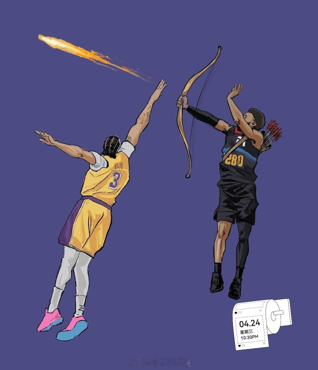 #NBA[超话]#贾马尔穆雷世界名画已到位：《眉倾穆秀》#穆雷绝杀湖人##nba
