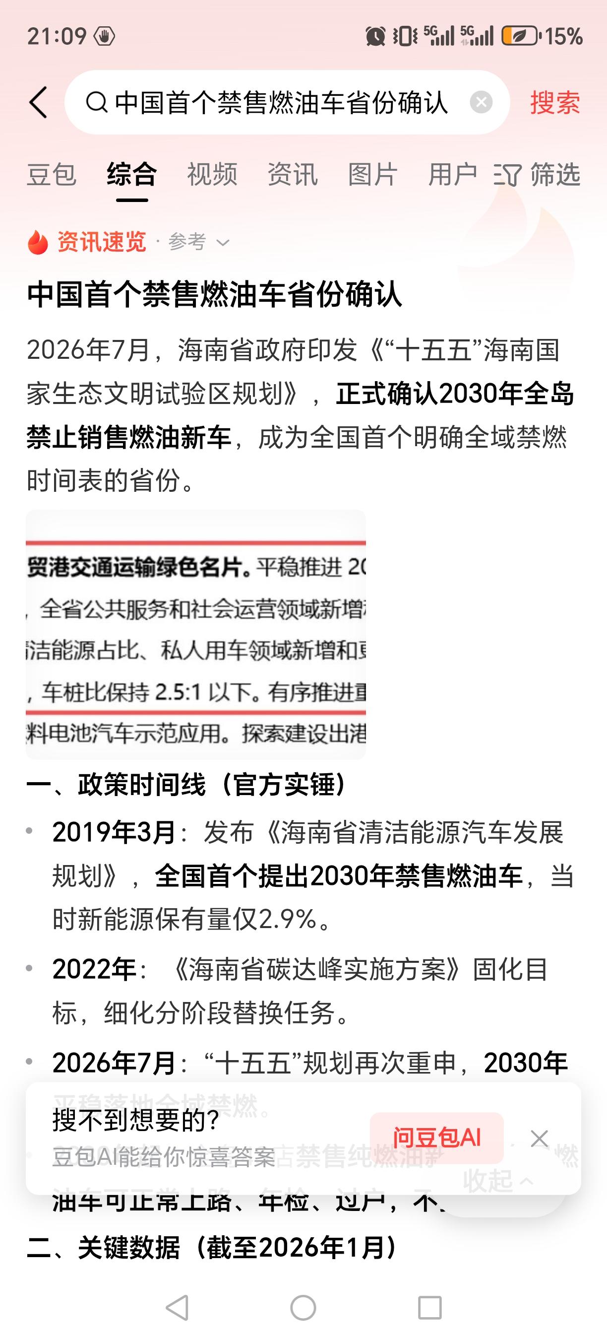 给燃油车的时间真的不多了！
国内首个禁售燃油车的省份已经确定了！
这个就是海南省