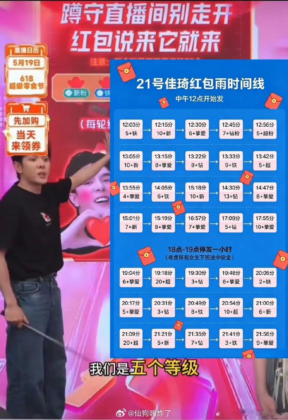 李佳琦直播间发超5亿红包雨谁还没来蹲直播间！超5亿红包雨疯狂派送，618购物绝佳