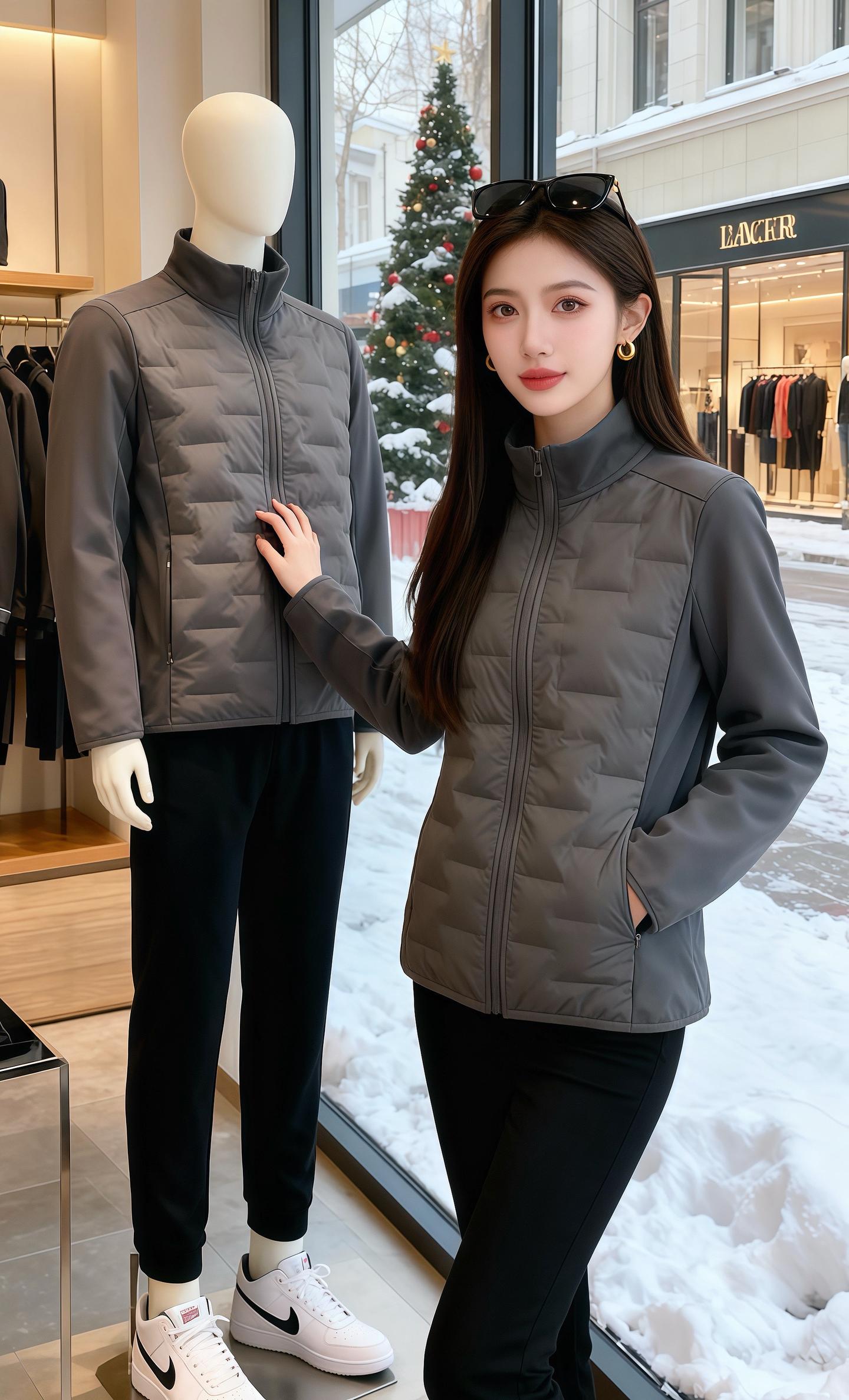 《灰绒暖冬》  雪絮裹着街灯落进咖啡厅时，我正撞见她靠在杂志架旁翻刊。...