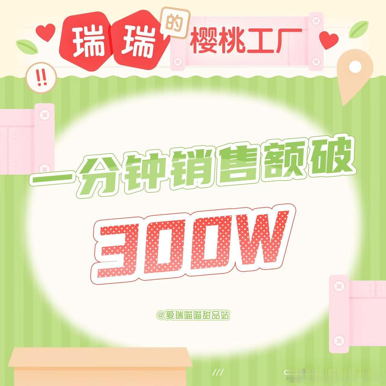 张函瑞张函瑞娃娃战报 张函瑞今晚娃娃战报开售一分钟销售额突破300w开售两分钟销
