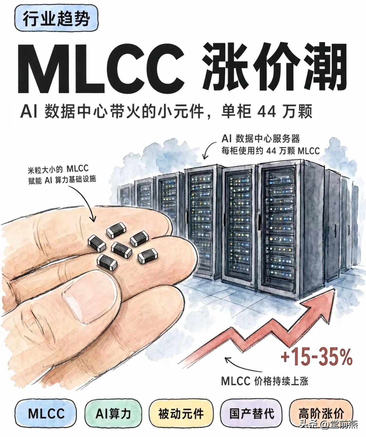前面有PCB，有HBM，有CPO，现在有Mlcc，但他们的本质都是故事，本质都是