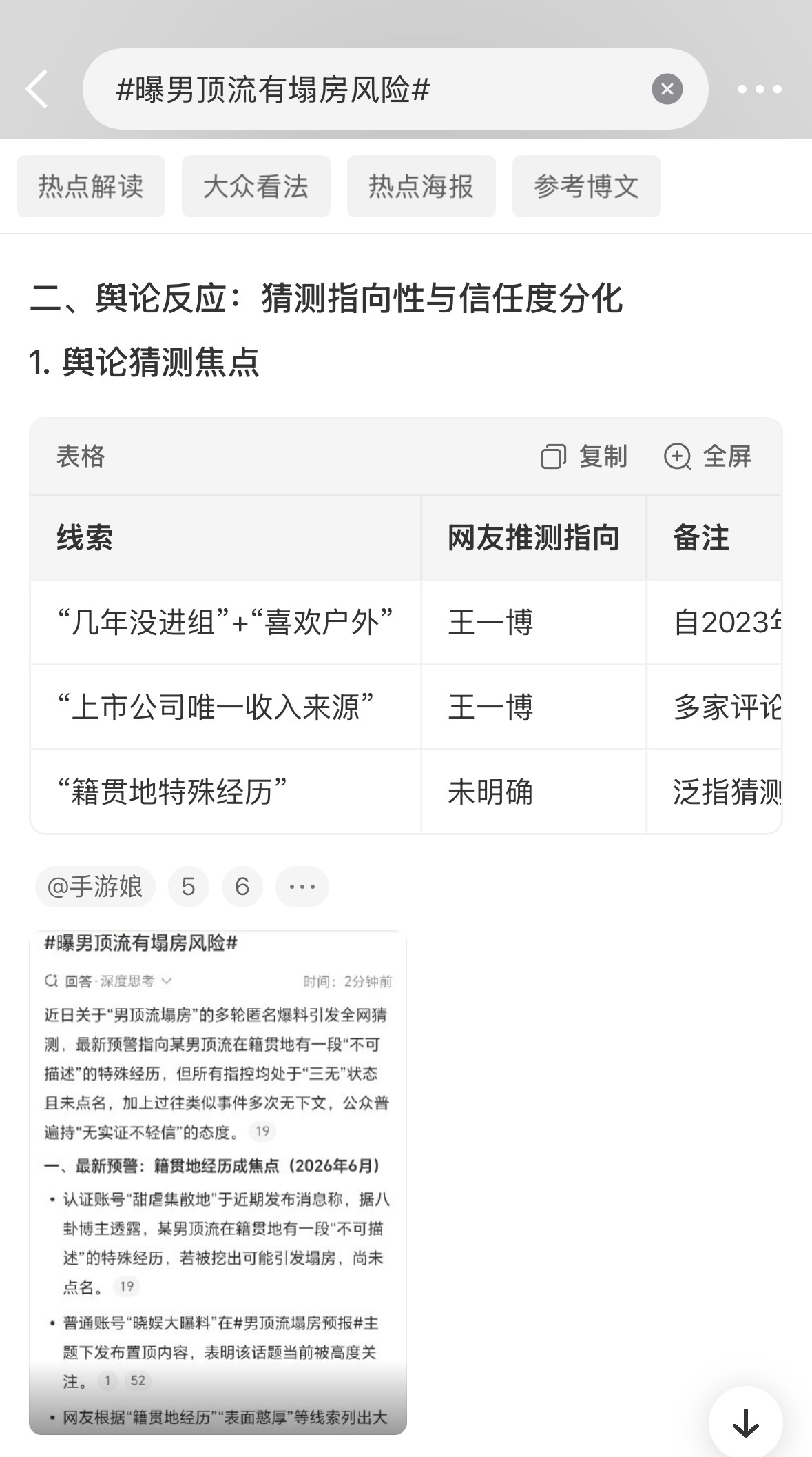 曝男顶流有塌房风险爆料➕智搜 这是不是对上了