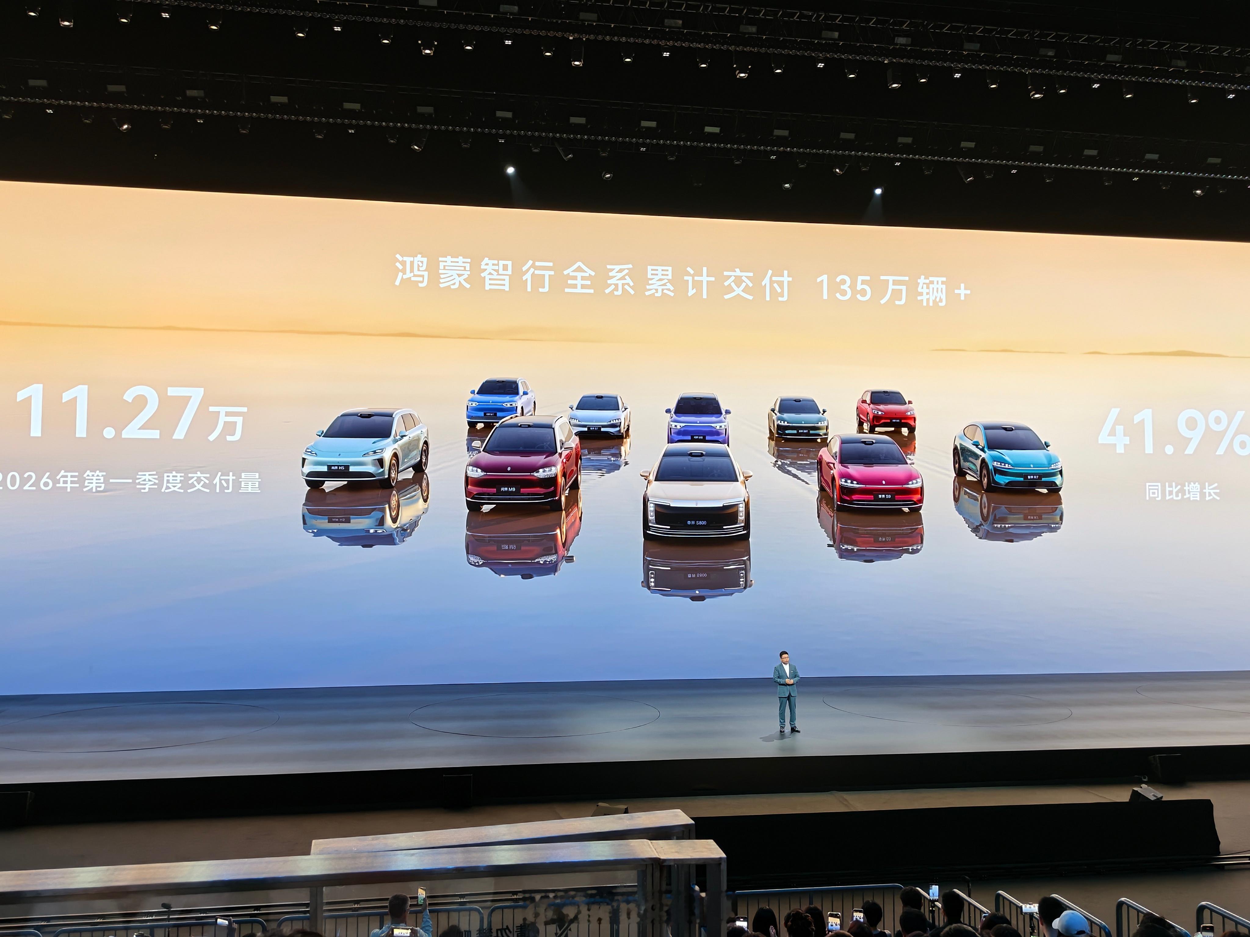 2026 第一季度交付量已经达 11.27w 辆鸿蒙智行春季新品发布会‮