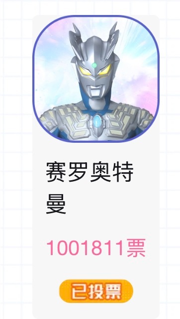 赛罗奥特曼 赛兔子一百万票啦继续冲 