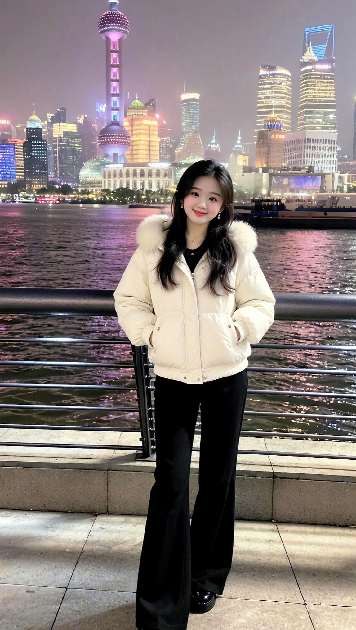 微笑夜景 小姐姐 我的日常 自拍