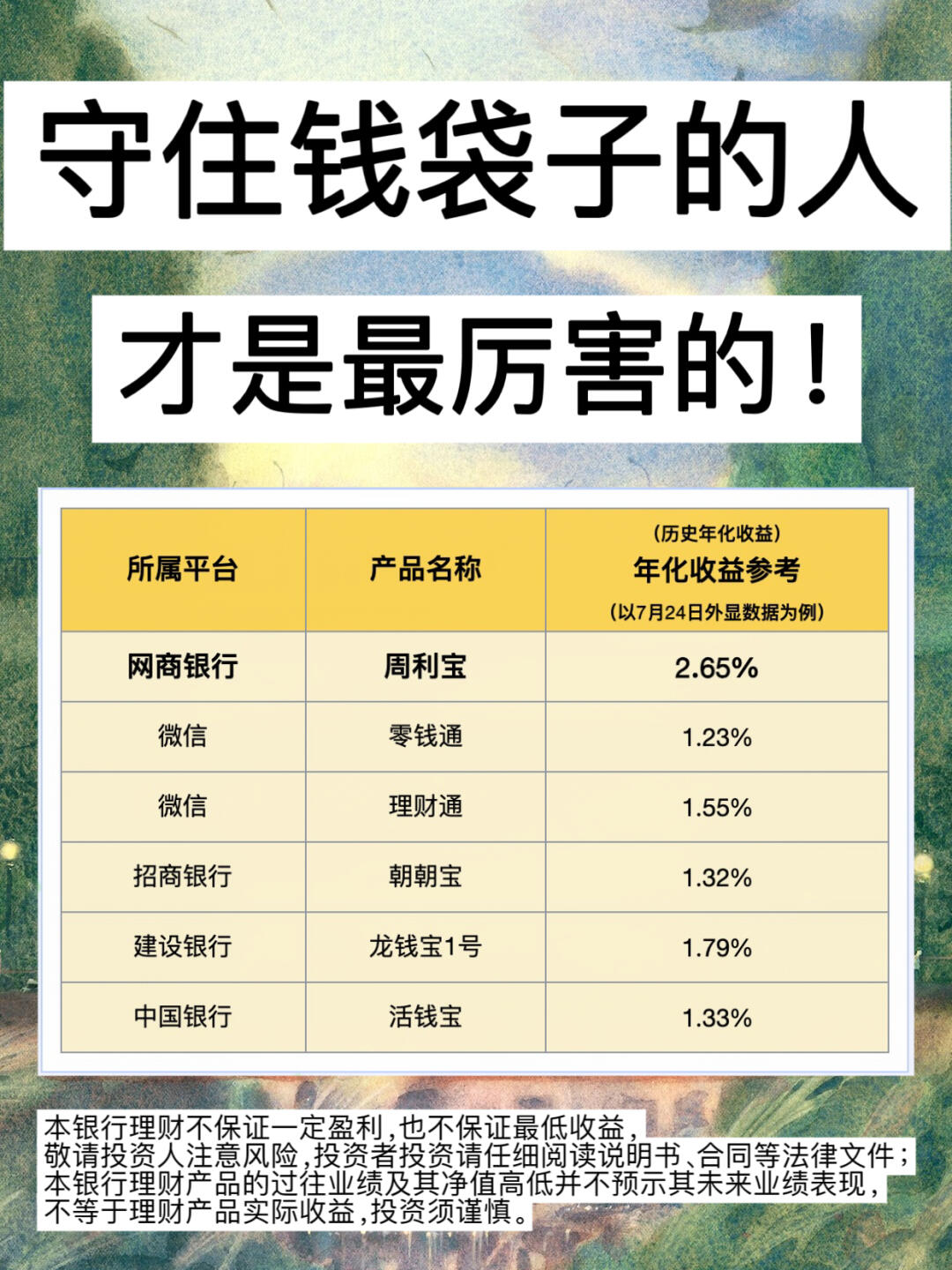 守住钱袋子的人才是最厉害的！周利宝真香！