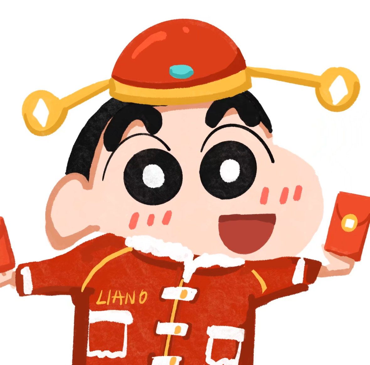 蜡笔小新新年情头 新年头像  蜡笔小新  图源原创插画师：虾滑小新 蜡笔小新[超
