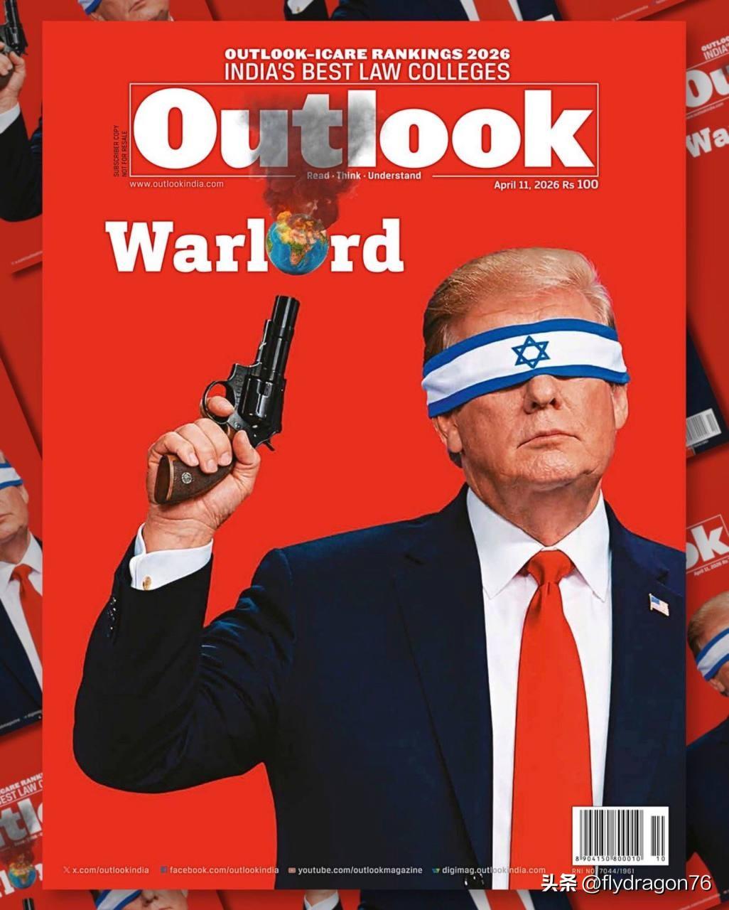 “战地指挥官。”

印度《展望》（Outlook）杂志的最新一期。封面寓意深远！