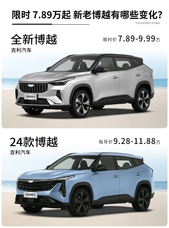 限时7.89万起 新老博越有哪些变化❓