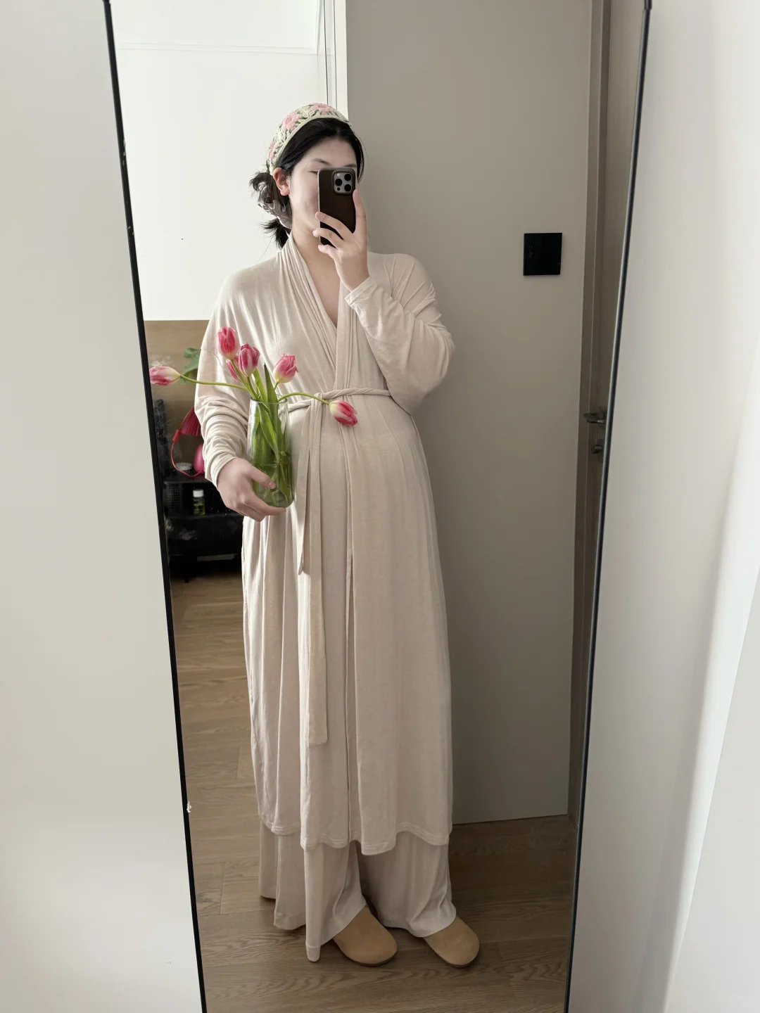 松弛感好爱的早春睡袍！