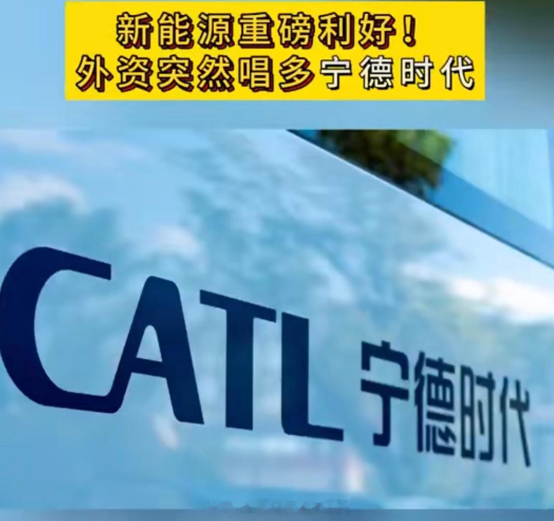 #外资唱多宁德时代##汽场全开# 【为何宁德时代一下子成为外资的香饽饽？】在我们