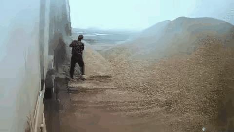 干这活儿不但需要体力，看来还需要脑子啊！在生死面前选择找死，脑子是不是有病啊？若