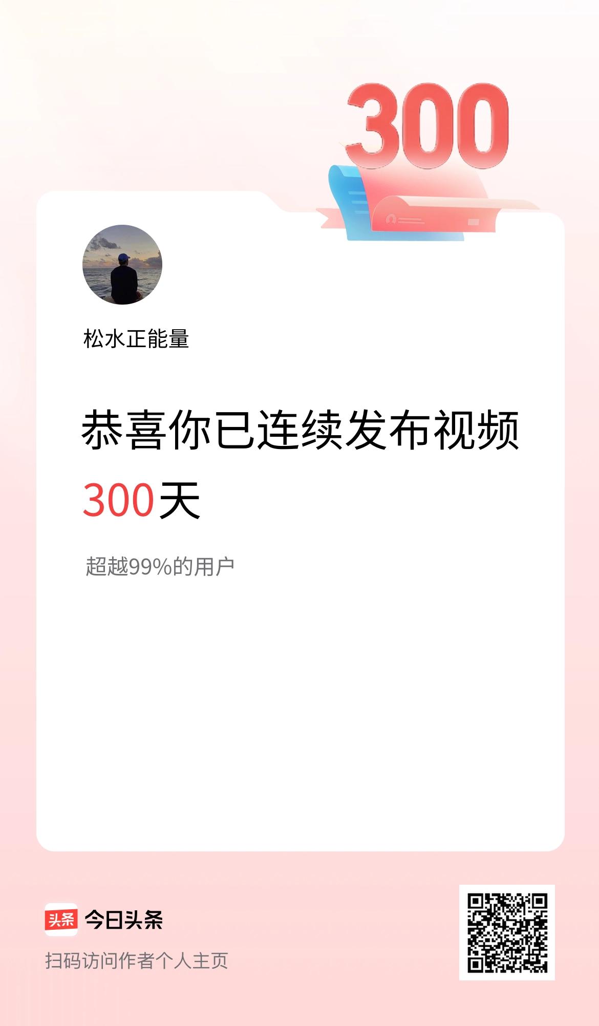 我在头条连续视频投稿300天