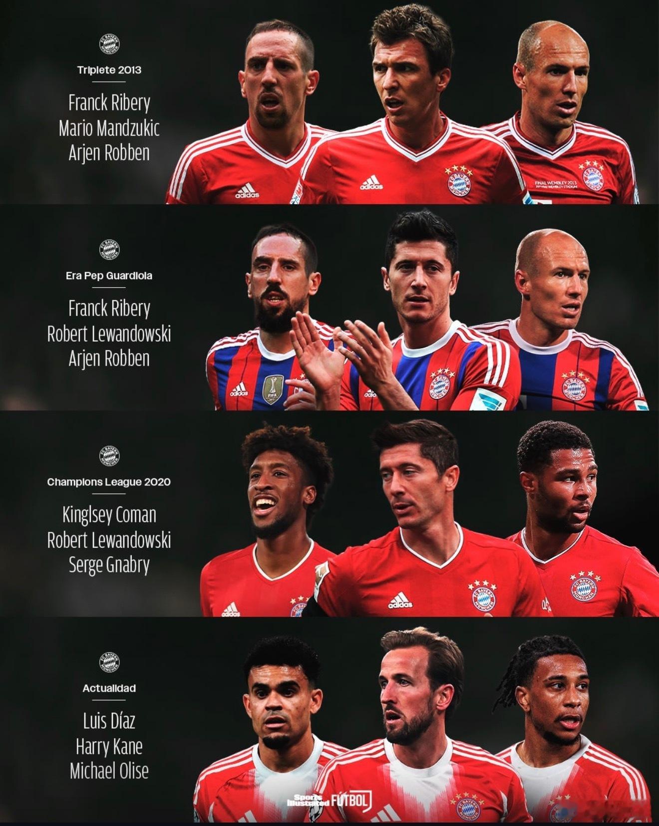 在组装锋线三叉戟这件事上，拜仁在过往十几年里，始终如一的执着而坚定。 拜仁拜仁慕