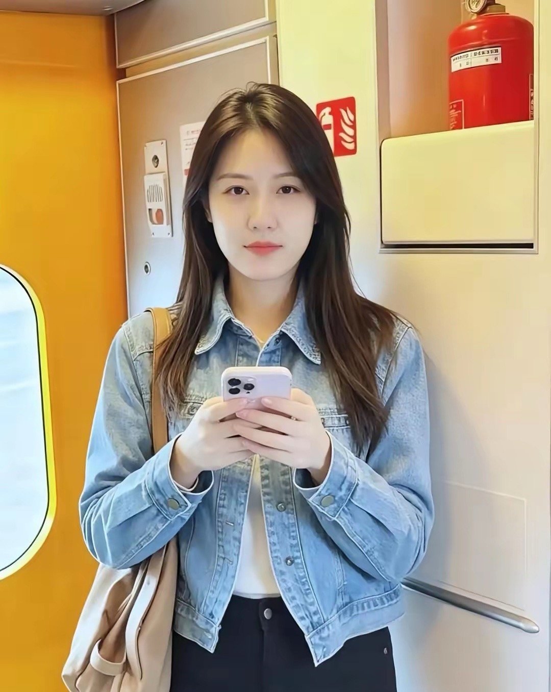 清纯靓丽，高铁上偶遇的小姐姐，是我喜欢的类型！ 