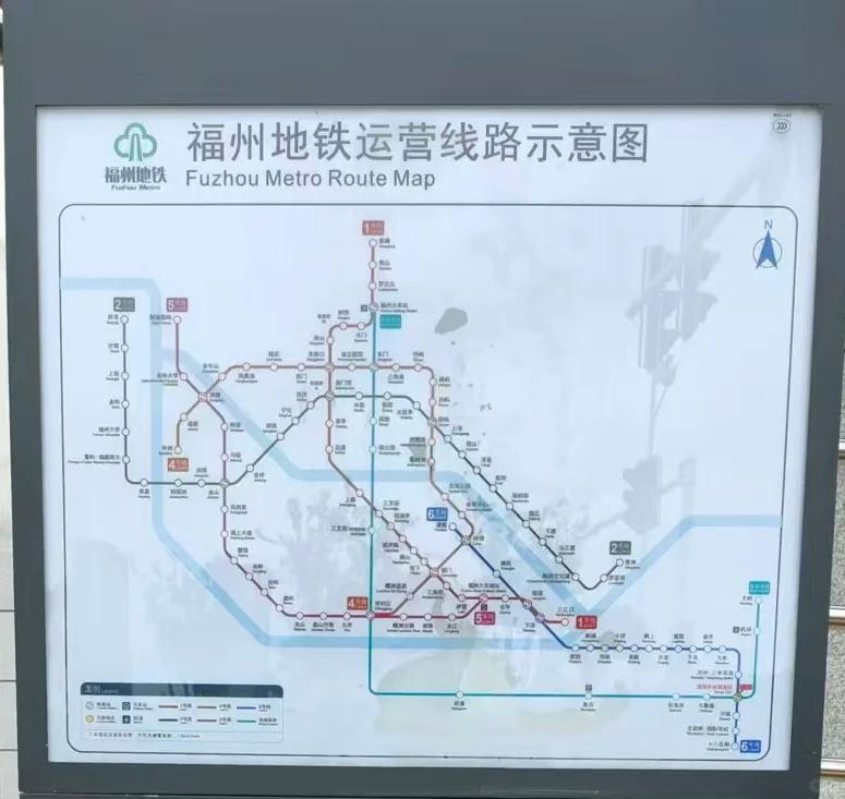 福州地铁新版线路图！

目前已在6东滨海中央商务区站公示，图上把预计明年开通的2