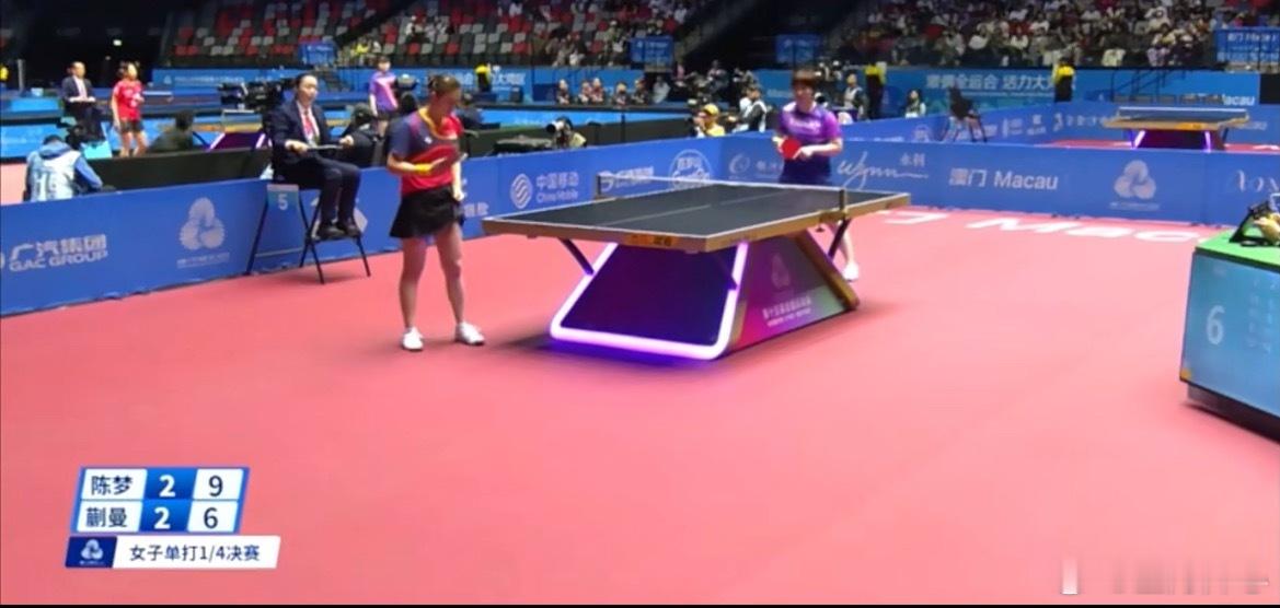 全运会女单1/4决赛，陈梦0-2落后连扳4局逆转蒯曼，晋级四强！六局比分5-11