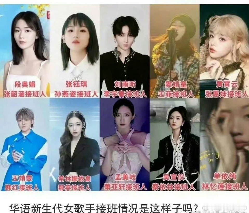 这是谁做的表格，华语新生代女歌手我们被人算计了啊啊啊啊 ​​​