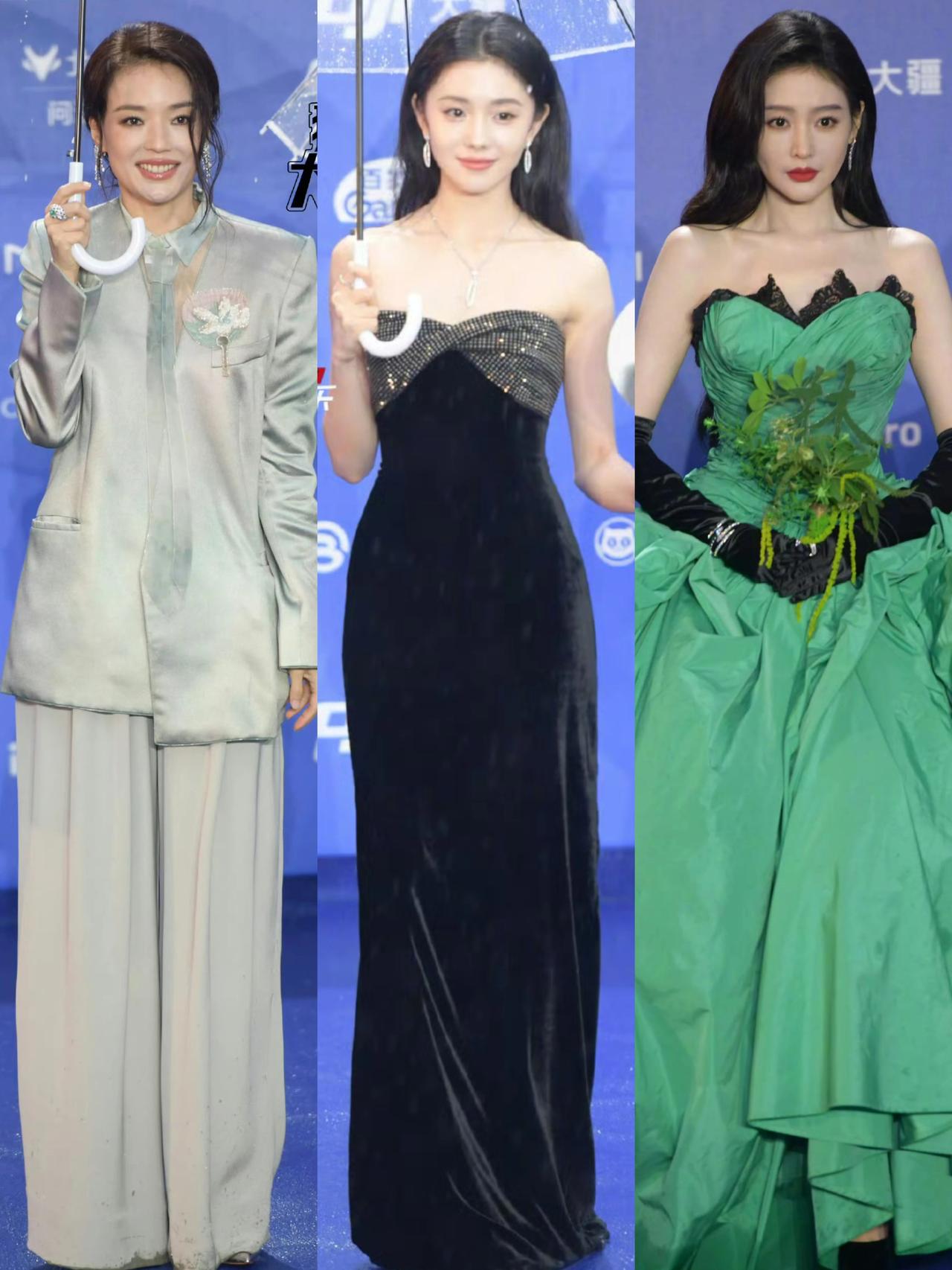 左边是舒淇，1976年出生，身高168cm。
中间是刘浩存，2000年出生，身高