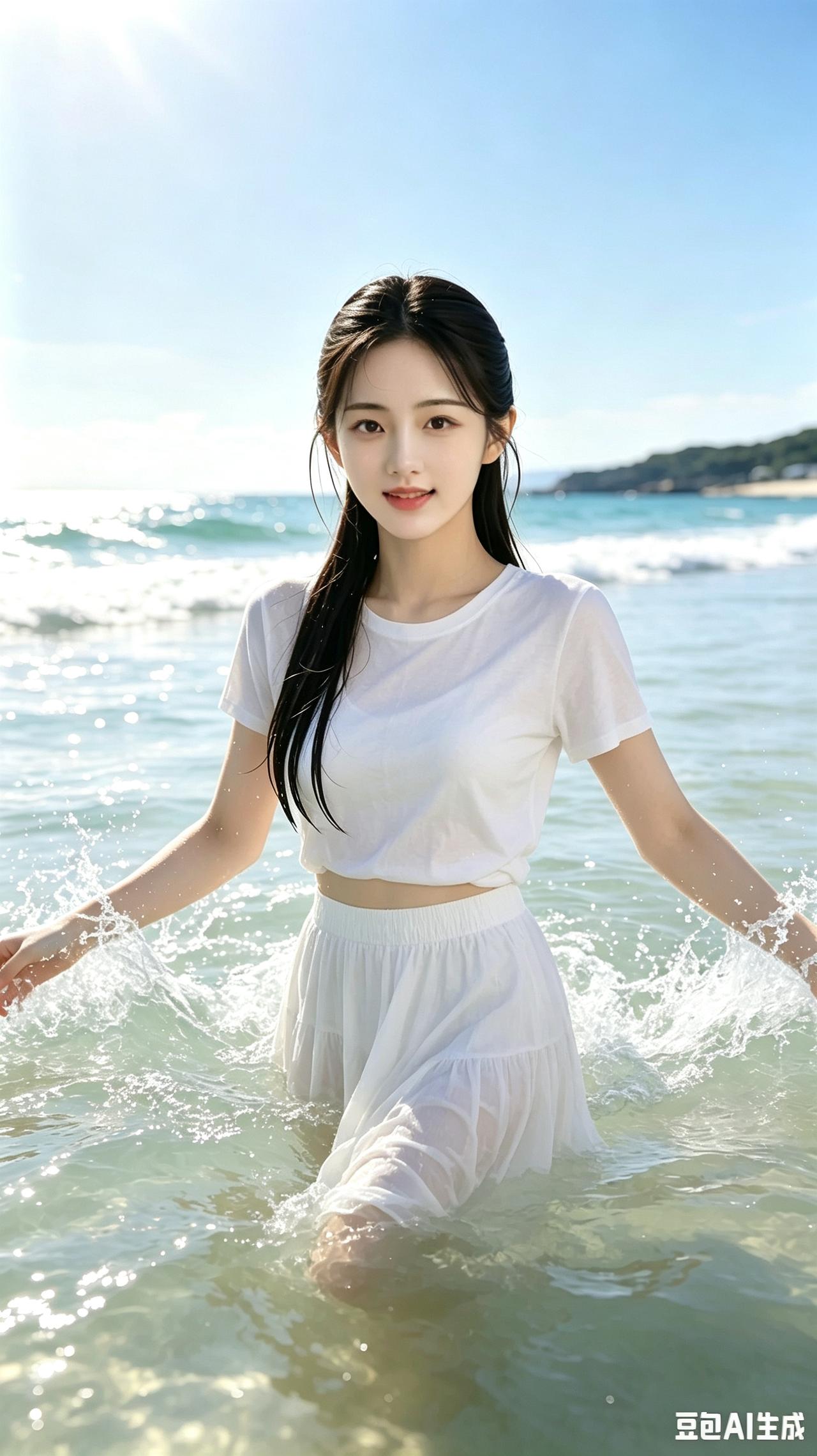 分享绝美的美女照 海边美女照