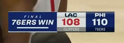 快船全场领先，最后半节被反超了 