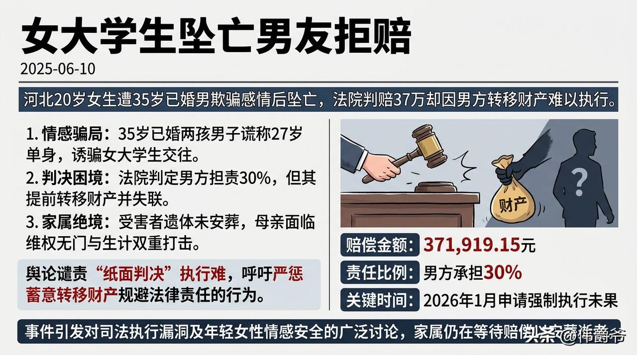 20岁河北女大学生王某被35岁已婚有两孩的孙某隐瞒婚姻欺骗感情，争吵后坠亡，法院