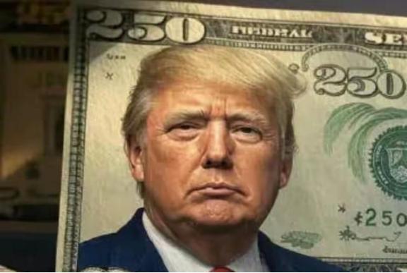 美国历史上第一位二百五总统即将诞生，就是当今美国总统特朗普，他要求在钞票上印上自
