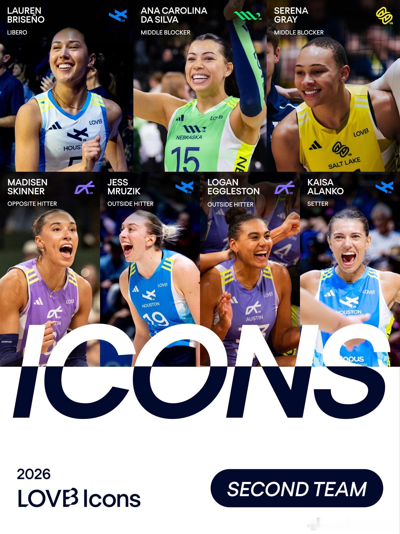 排球 🌟 🇺🇸 2026 LOVB Icons x 第二最佳阵容 🌟（很