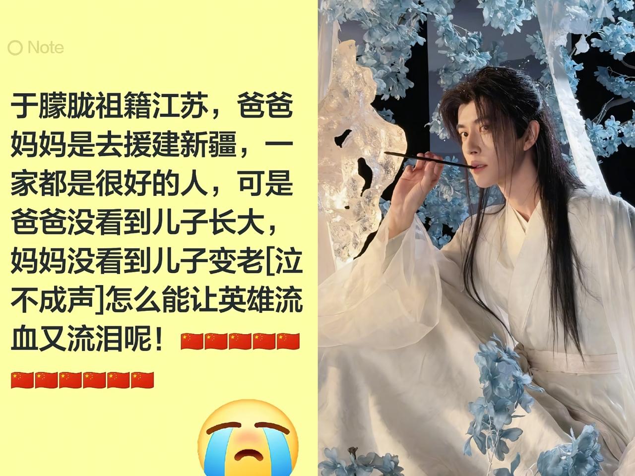 朦胧可是英雄的孩子,
​他爸爸是援建新疆的时候牺牲的,
​他被雪藏的时候是去
山