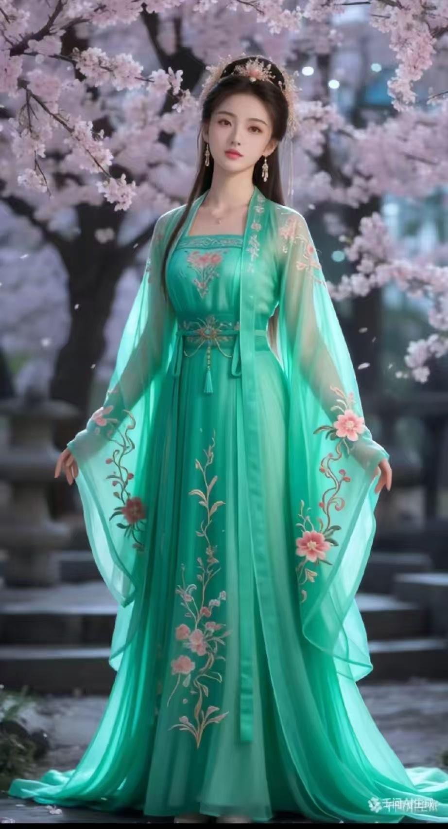 清平乐·春景佳人
石阶苔映，
古迹桃花影。
枝上粉苞香满径，
风送清幽雅静。
