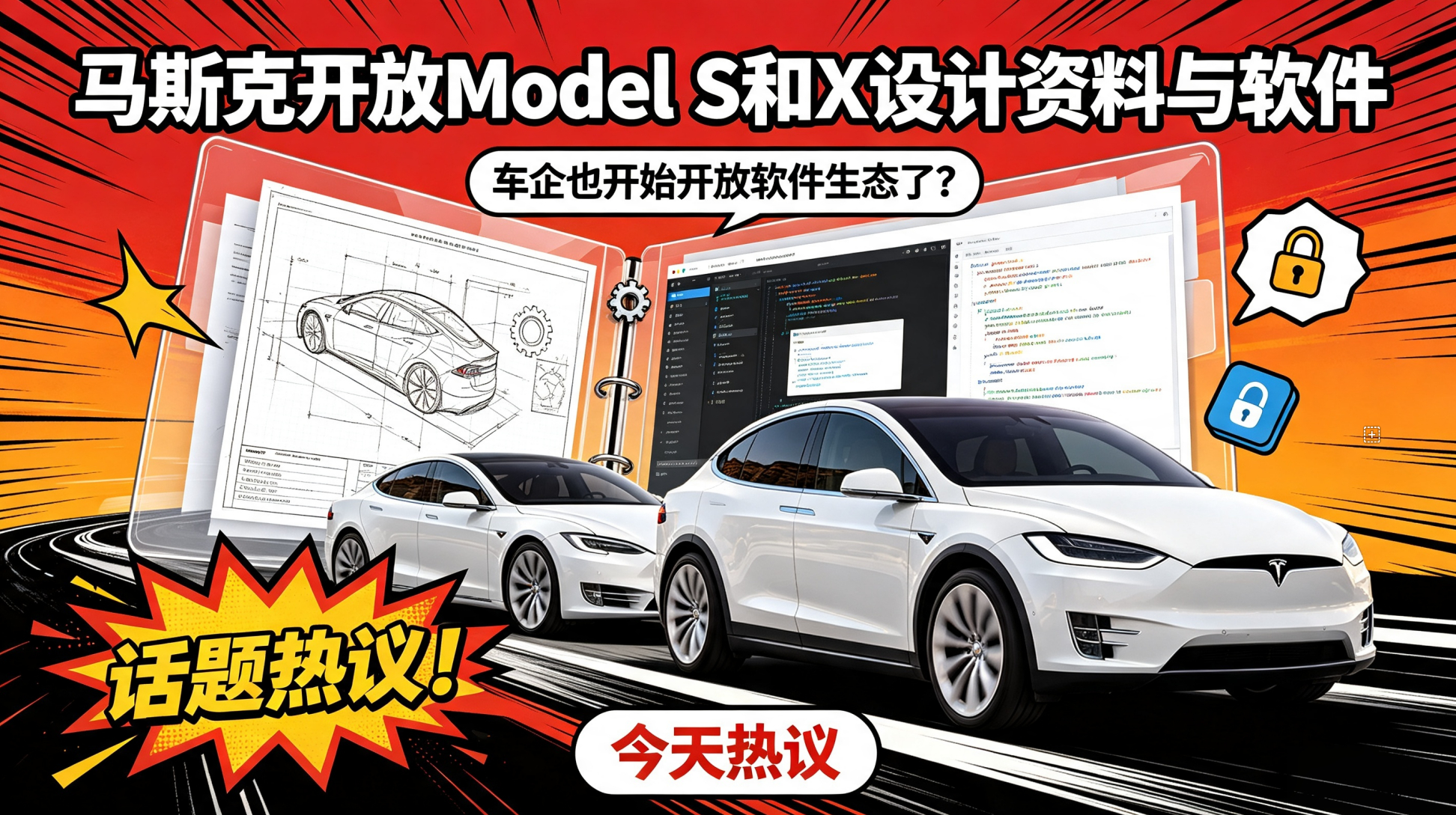 马斯克开放ModelS和X设计资料与软件 Model S和X今年5月份已经正式停