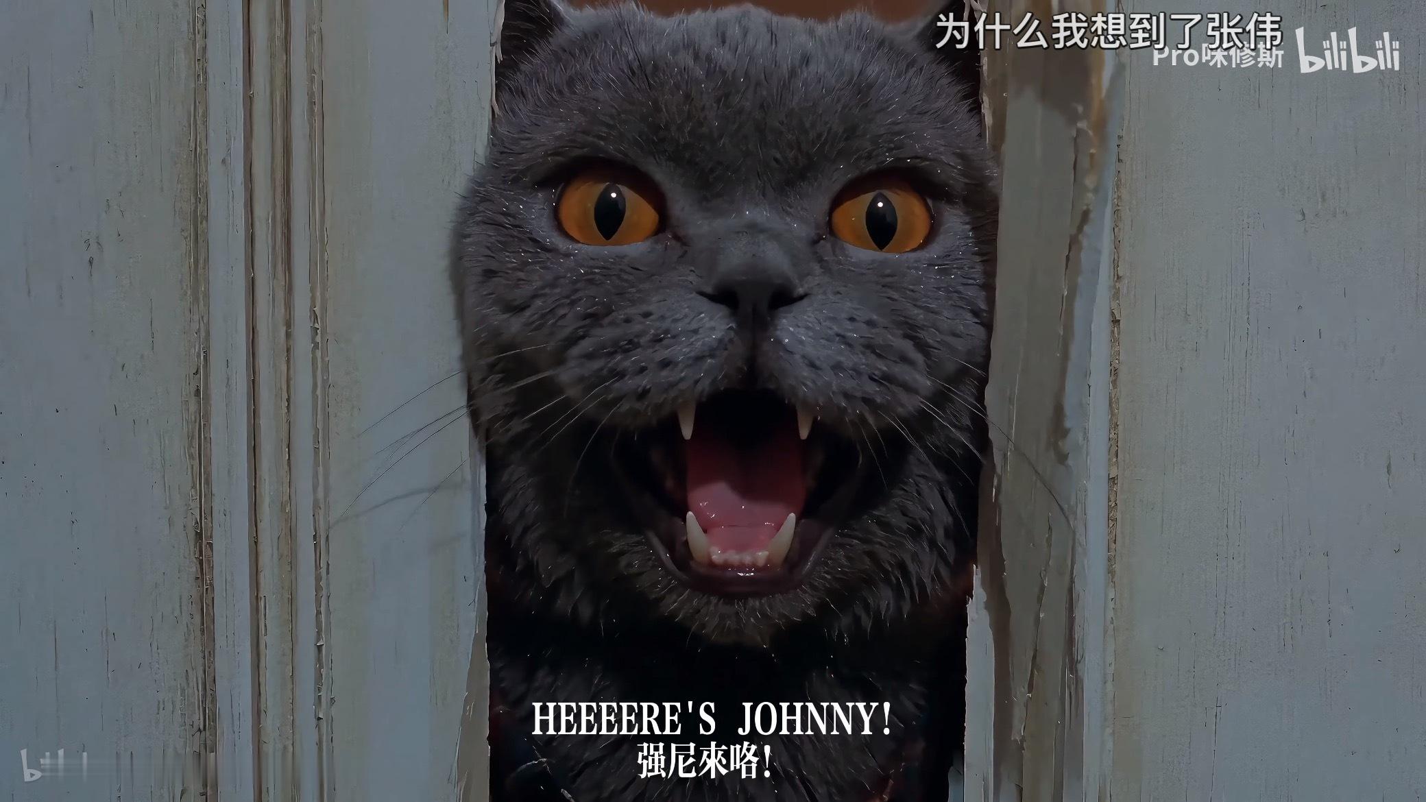 所有小猫摆摊的AI视频里，反派、搞砸了的都是蓝胖子。 