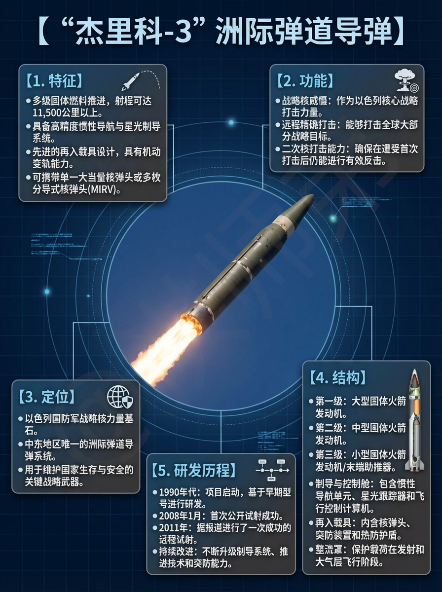 全球武器装备盘点 “杰里科-3”洲际弹道导弹“杰里科-3”（Jericho-3）