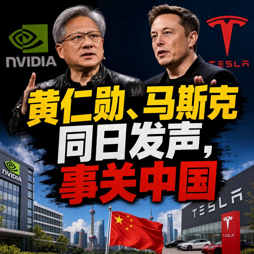 突发！英伟达CEO黄仁勋和马斯克同一天开口，说的竟然都是中国AI。
这不是巧合，