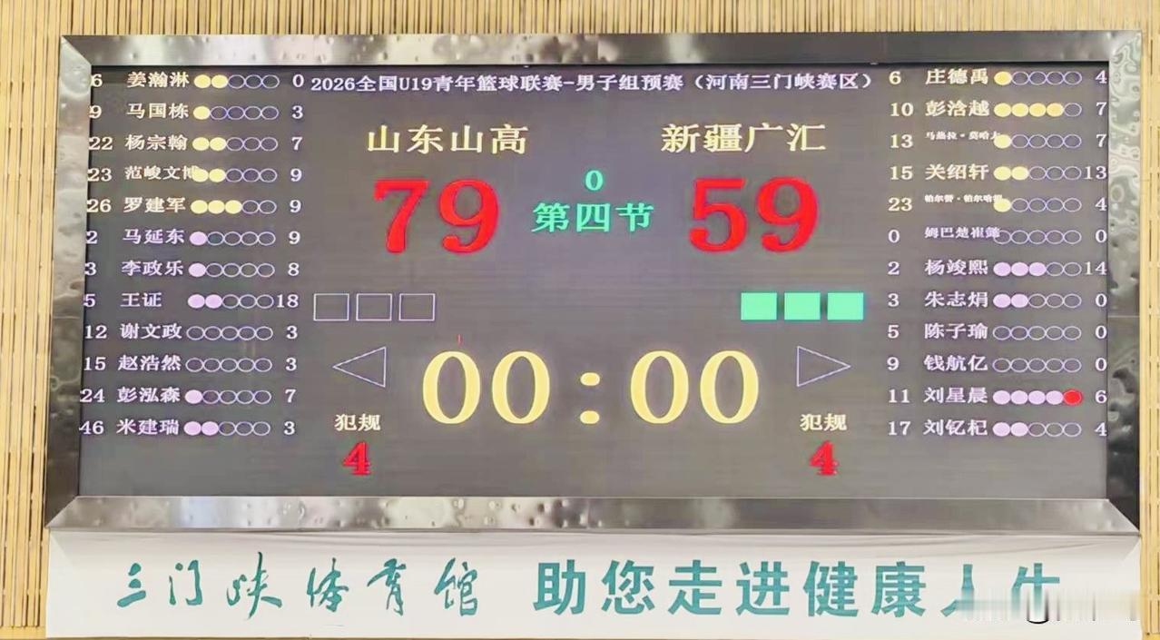 全国U19预赛，这场山东高速和新疆的比赛太精彩了！山东高速大胜20分，王证堪称大