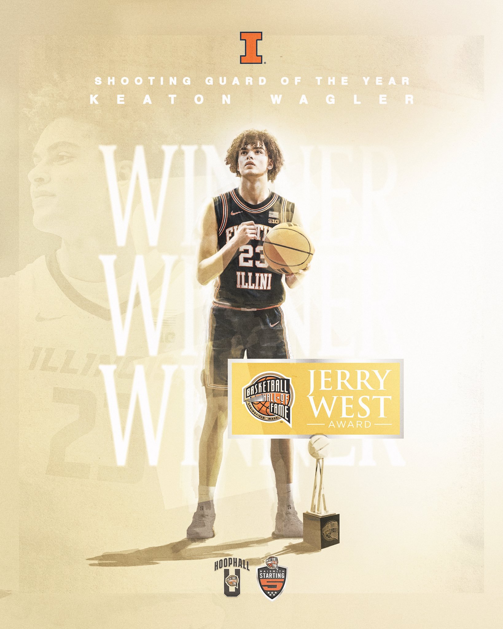 本赛季NCAA奈史密斯年度奖项，1-4号位被大一生包办。鲍勃·库西奖：Acuff