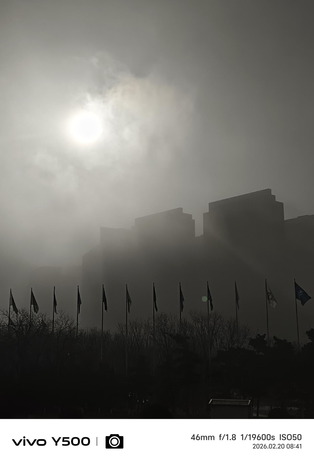 城市剪影——大连地区春天多雾，这和海洋性潮湿气候有关，早晨推开窗户，若隐若现，城