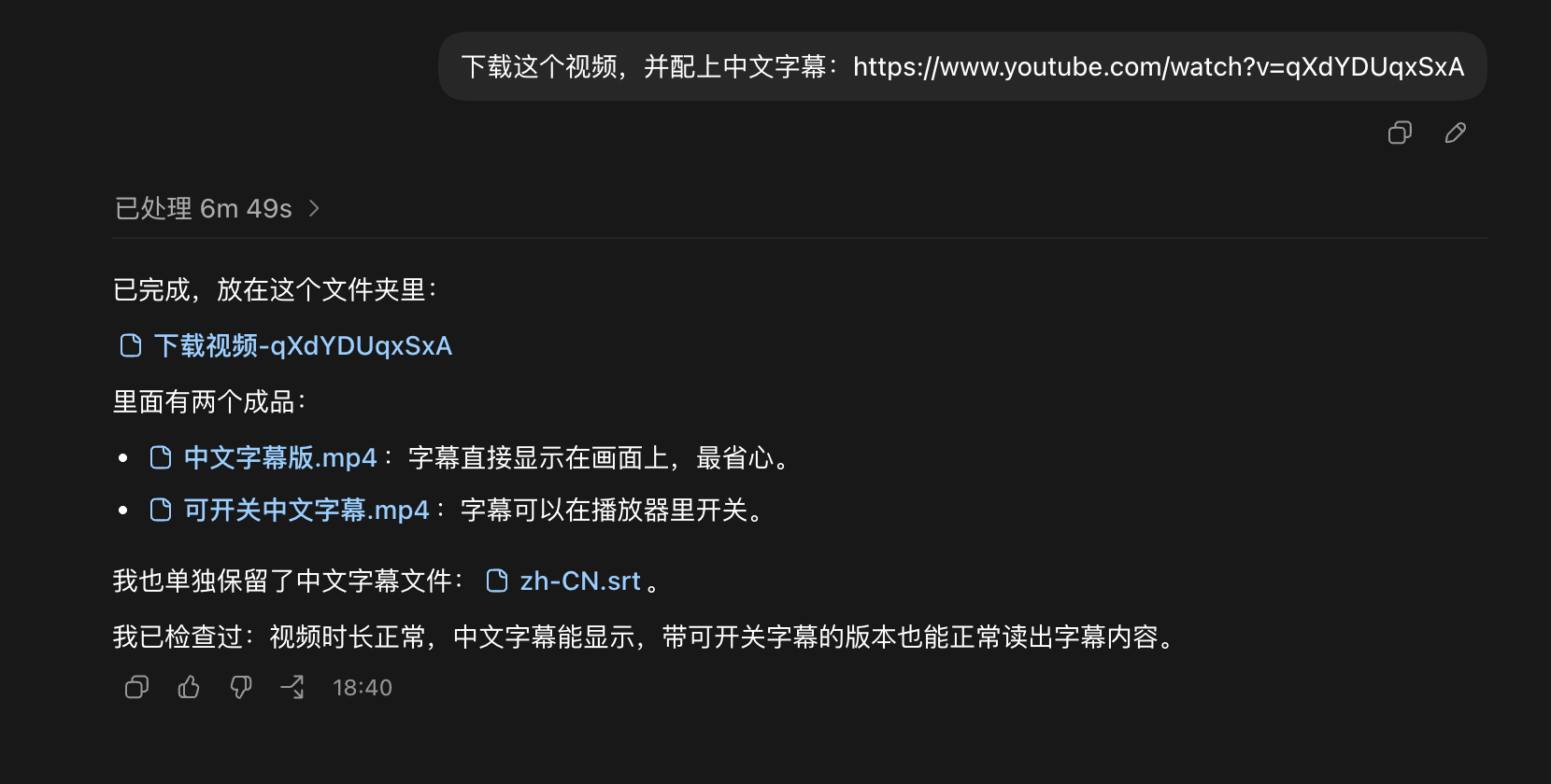 用 Codex 做字幕，真的是啥心都不用操 