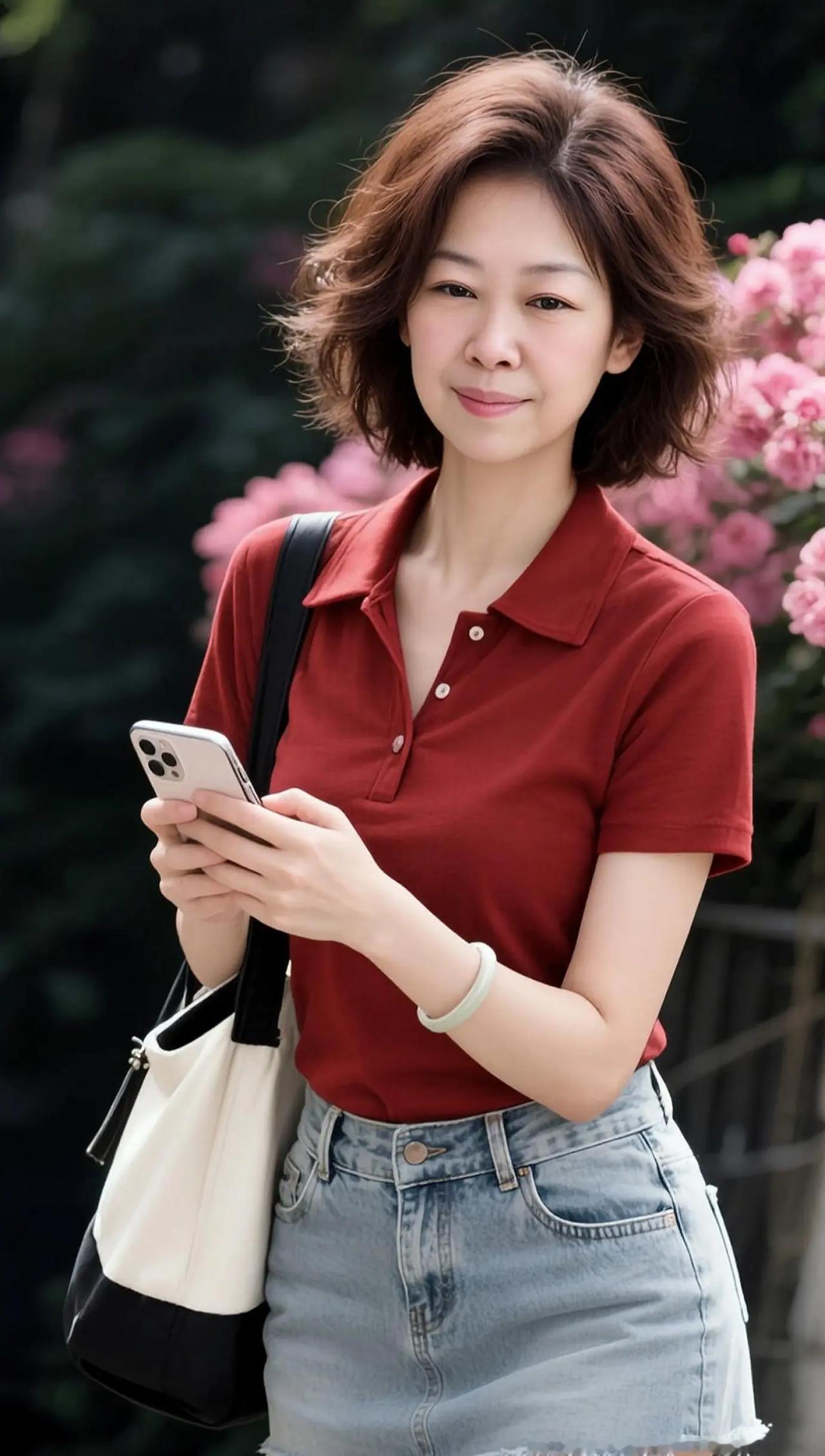 人生就是这样。AI卷发红衣照