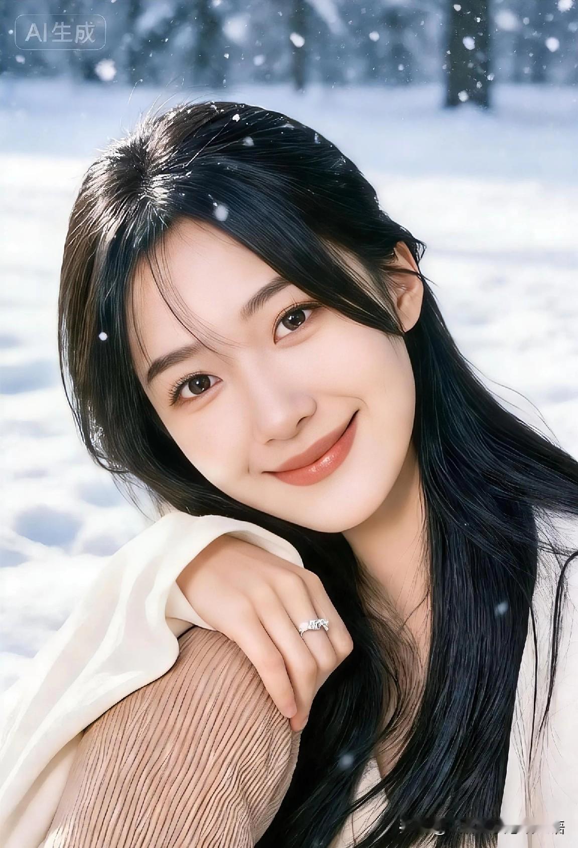 雪地里的甜笑，是冬天最浪漫的小美好呀🍬
你的手机里有没有一张雪天的治愈瞬间照片