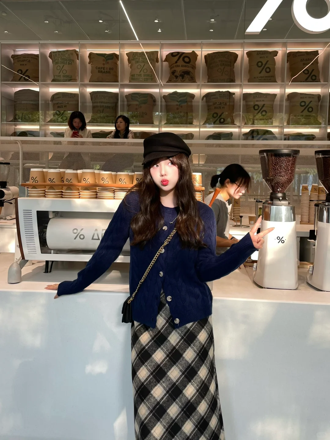 微胖穿搭 130斤:）今日份韩系浪漫女主💕