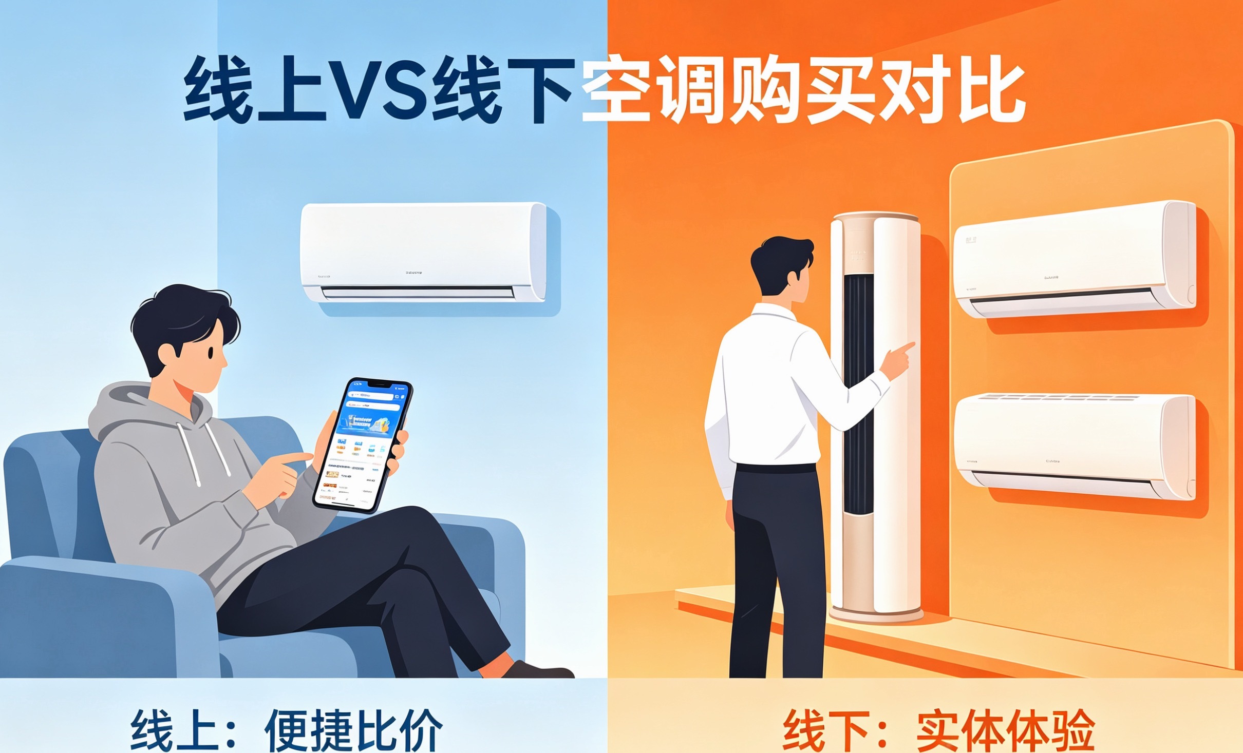 线上线下买空调到底有何差别之前总能听到这样的说法: “厂家特意分开生产线上专供机